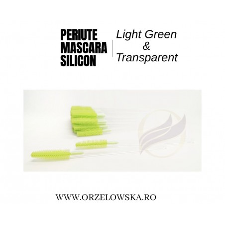 White Silicone Mascara Wand for brushing the eyelash extensions- 50 pcs (light pink & transparent))