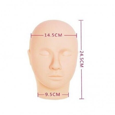Practice Silicon Mannequin Head + Strip Lashes