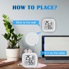 Mini digital thermometer, for measuring humidity and temperature (blue)