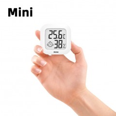 Mini digital thermometer, for measuring humidity and temperature (blue)