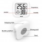 Mini digital thermometer, for measuring humidity and temperature (blue)