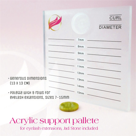 Double Palette with Jade Stone, 7-15mm, Acrylic