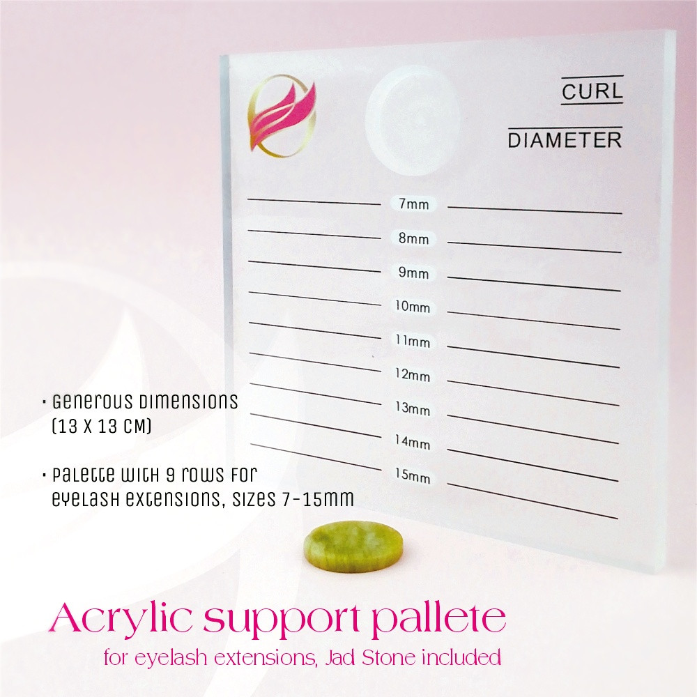 Double Palette with Jade Stone, 7-15mm, Acrylic