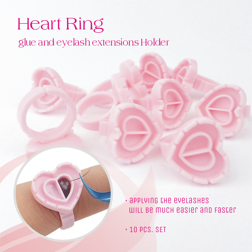 Heart Glue Ring -10 pcs