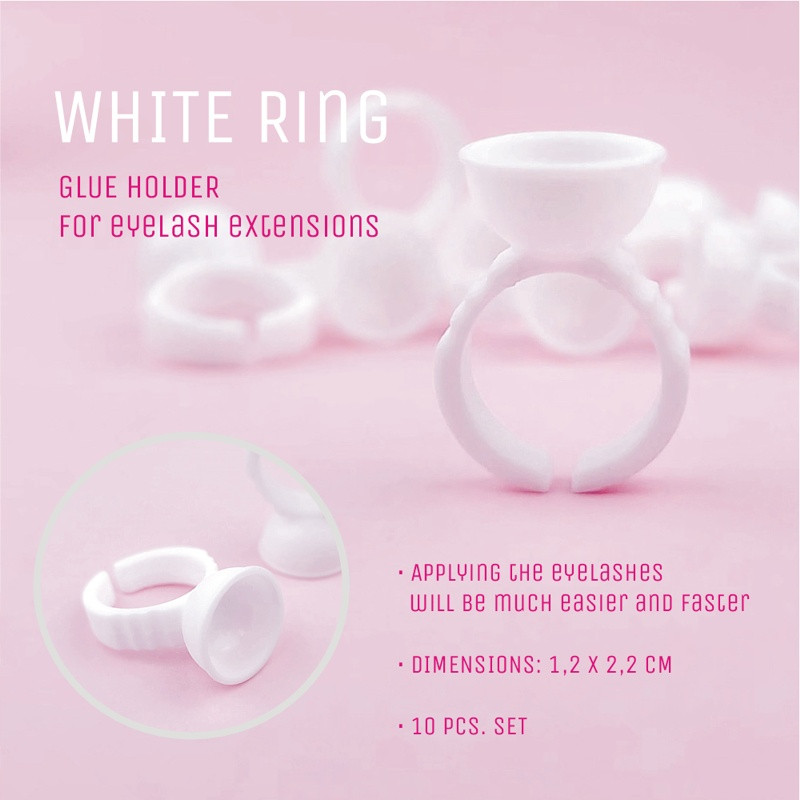 10 pcs White Glue Ring