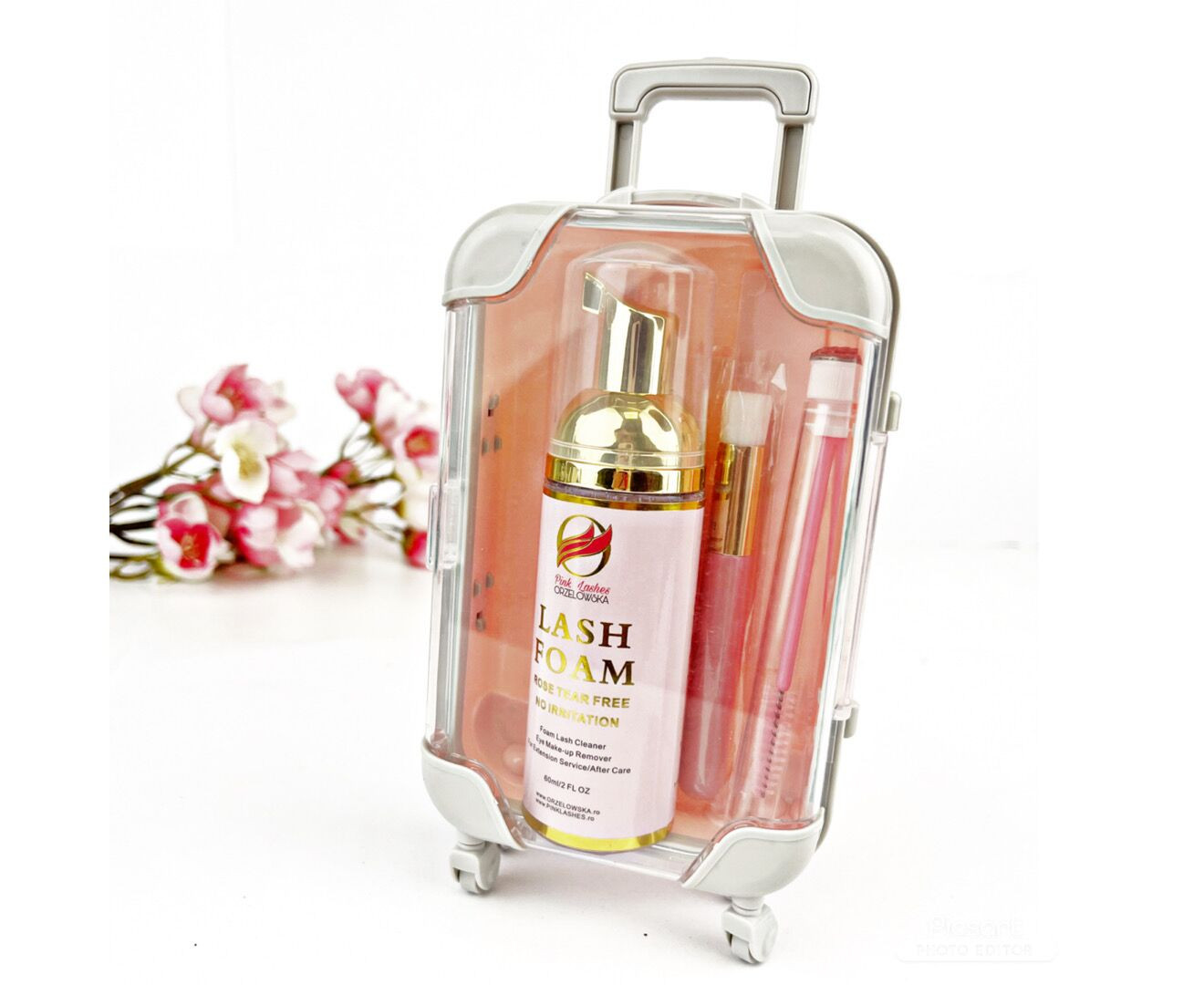 Lash shampoo set, after-care trolley
