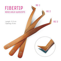 FiberTip Rose Gold tweezers