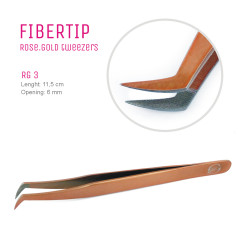 FiberTip Rose Gold tweezers