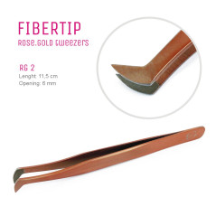 FiberTip Rose Gold tweezers