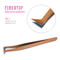 FiberTip Rose Gold tweezers