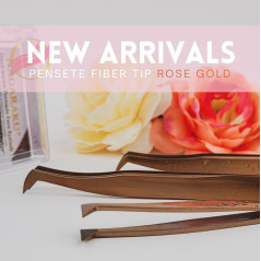 FiberTip Rose Gold tweezers