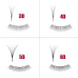 Nagaraku 5D W black Pre-Made Eyelash Extensions