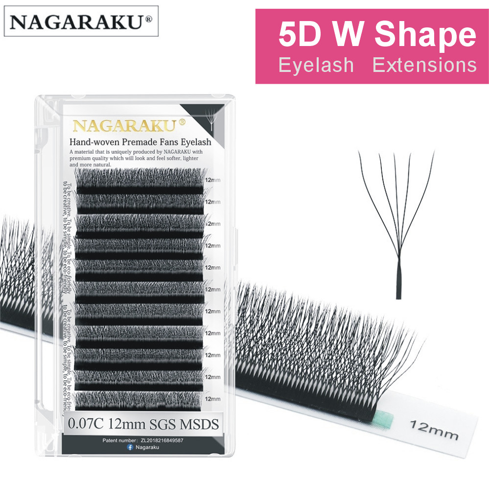Nagaraku 5D W black Pre-Made Eyelash Extensions
