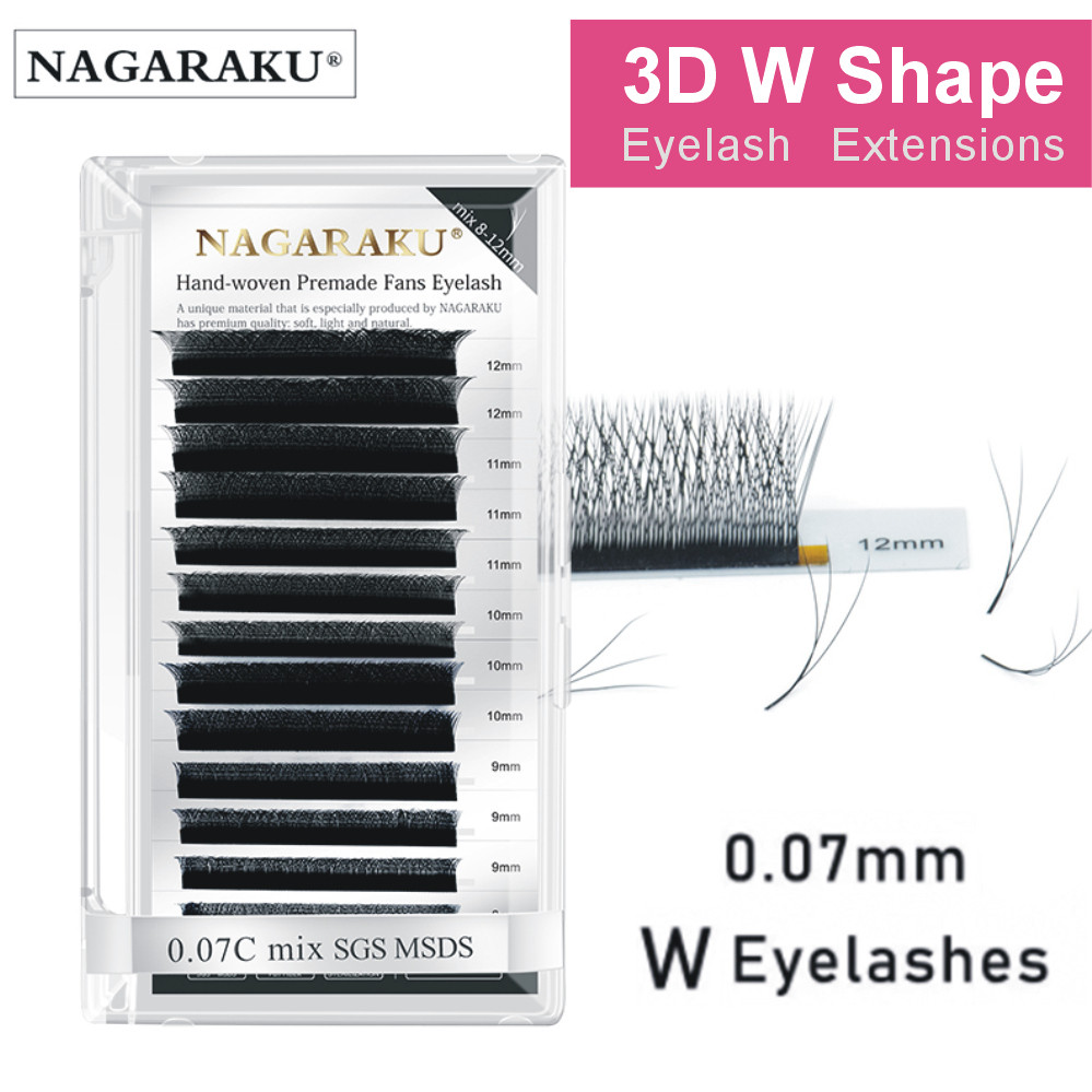 3D W, Nagaraku, Pre-Made eyelash extensions
