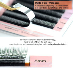 2D YY Nagaraku, black, Premade eyelash extensions