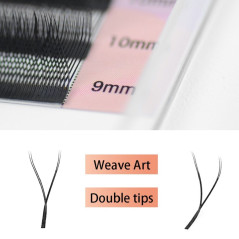 2D YY Nagaraku, black, Premade eyelash extensions