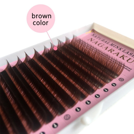 0.07 MIX Nagaraku Dark Brown, for eyelash extension