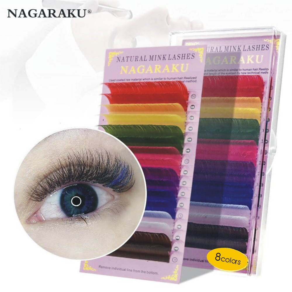 0.07 Multicolor eyelashes Nagaraku