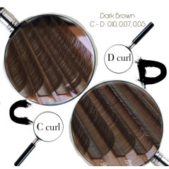 Curl C - dark Brown EyeLashes Butterfly