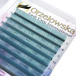 CC 0.07  mix 7-13mm  O. Blue (Turquoise) Color Lashes, eyelash extensions, tray with 8 lines, Orzelowska