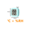 Mini digital thermometer, for measuring humidity and temperature (blue)