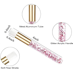 Glitter Brush, Eyelash Extension Brush (light pink)
