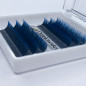 0.07 Easy Fan lashes, mix 11-13, Volume, Blossom flower Ombre - Blue