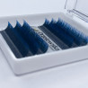 0.07 Easy Fan lashes, mix 11-13, Volume, Blossom flower Ombre - Blue