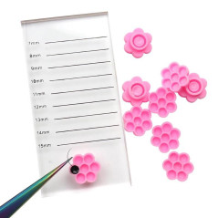 Small glue pink flower, 5 pcs, for eyelash extensions