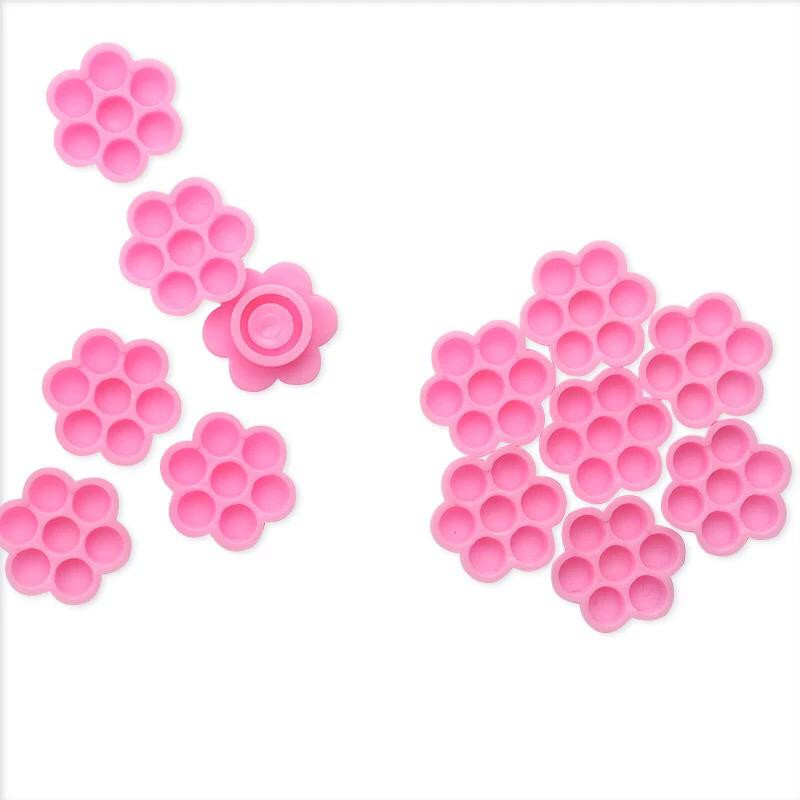 Small glue pink flower, 5 pcs, for eyelash extensions