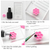 Small glue pink flower, 5 pcs, for eyelash extensions