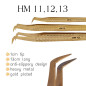 Tweezers HM, for beginners, Anti-Slipp, heavy metal, gold