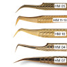 Tweezers HM, for beginners, Anti-Slipp, heavy metal, gold