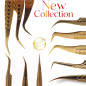 Tweezers HM, for beginners, Anti-Slipp, heavy metal, gold