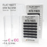 Flat Matt with pores, special lashes for 1D application