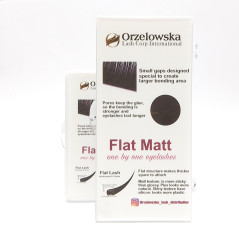 Flat Matt with pores, special lashes for 1D application