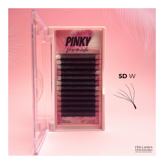5D W Curl L PINKY premade - eyelash extensions, quick volume