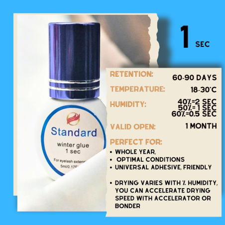 Standard Winter Glue, oil and waterproof , dry time 1 sec. 5ml