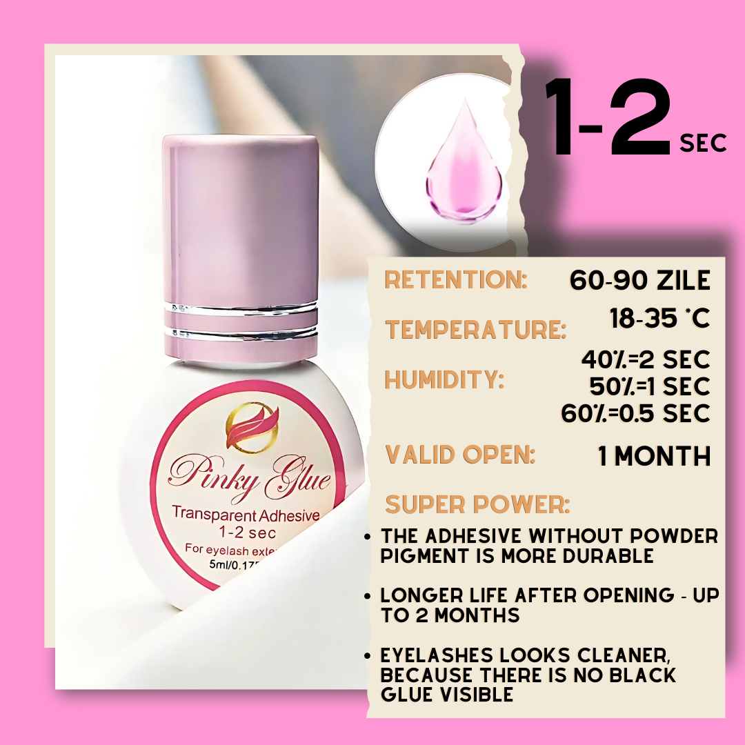 Pinky Glue, transparent , dry time 1-2 sec., 5ml